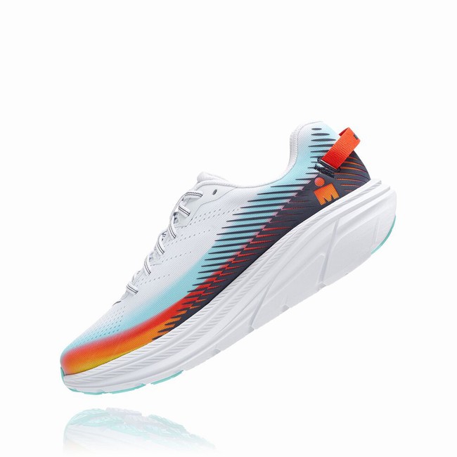 Hoka One One IRONMAN RINCON 2 Men's Road Running Shoes White / Multicolor | US-65873