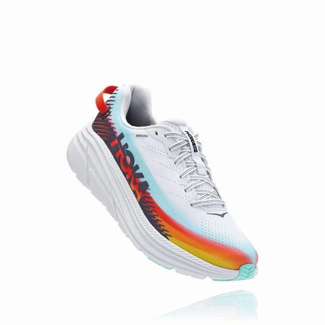 Hoka One One IRONMAN RINCON 2 Men\'s Road Running Shoes White / Multicolor | US-65873