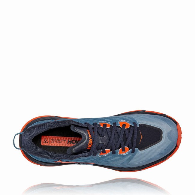 Hoka One One MAFATE SPEED 3 Men's Trail Running Shoes Blue / Orange | US-89733