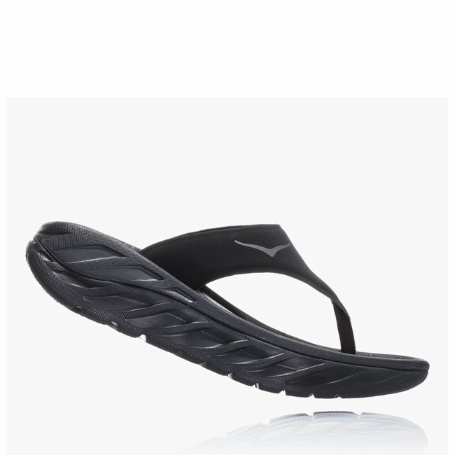 Hoka One One ORA RECOVERY FLIP Women's Sandals Black | US-15537