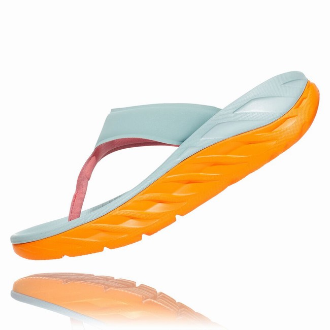 Hoka One One ORA RECOVERY FLIP Women's Sandals Green / Orange | US-79903