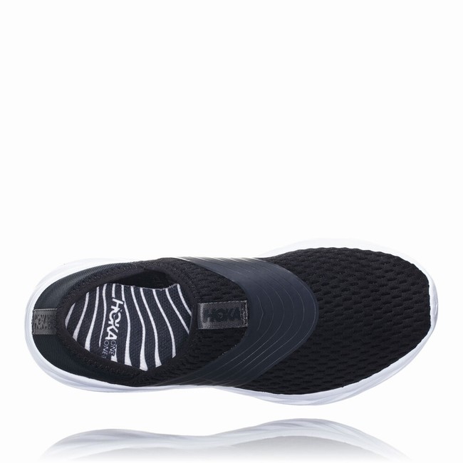 Hoka One One ORA RECOVERY Men's Sandals Black / White | US-65236