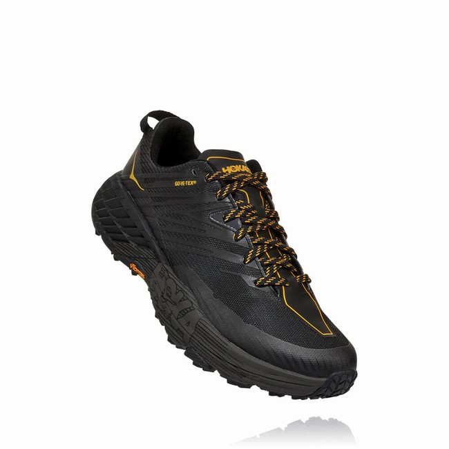 Hoka One One SPEEDGOAT 4 GORE-TEX Men\'s Trail Running Shoes Black | US-41179