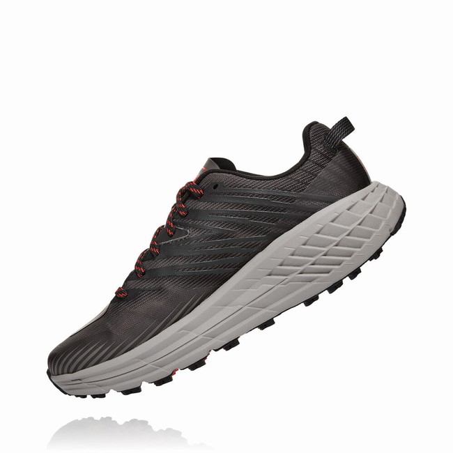 Hoka One One SPEEDGOAT 4 Men's Trail Running Shoes Black | US-22249