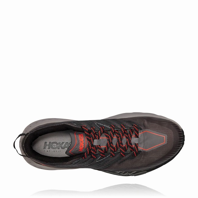 Hoka One One SPEEDGOAT 4 Men's Trail Running Shoes Black | US-22249
