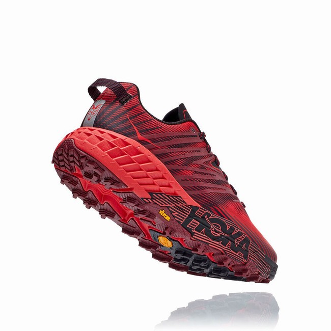 Hoka One One SPEEDGOAT 4 Men's Trail Running Shoes Red | US-39262