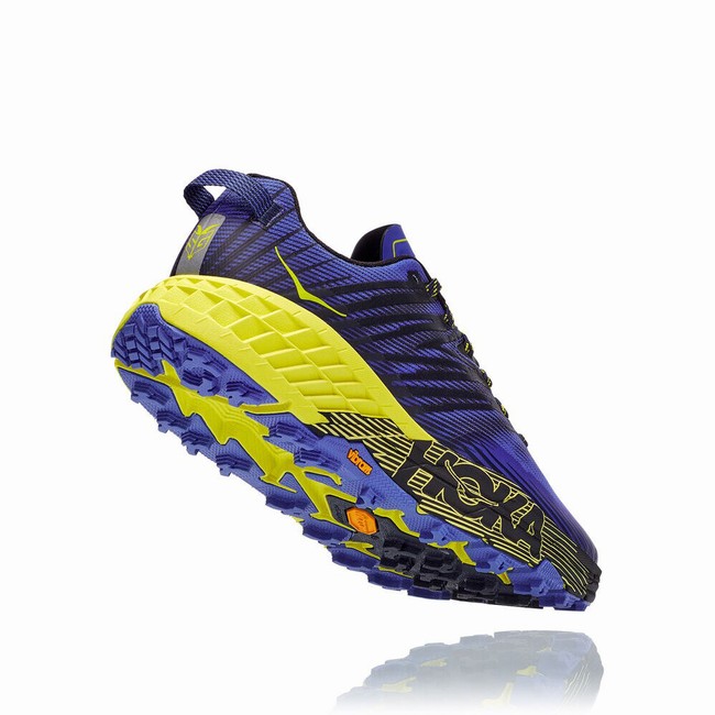 Hoka One One SPEEDGOAT 4 Men's Trail Running Shoes Blue / Green | US-72361
