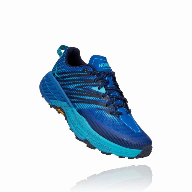Hoka One One SPEEDGOAT 4 Men\'s Trail Running Shoes Blue | US-90024