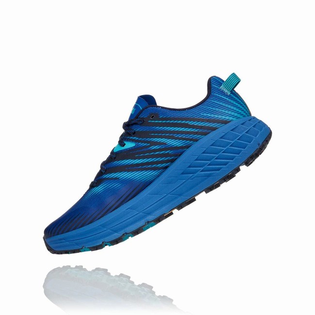 Hoka One One SPEEDGOAT 4 Men's Wides Shoes Blue | US-42406