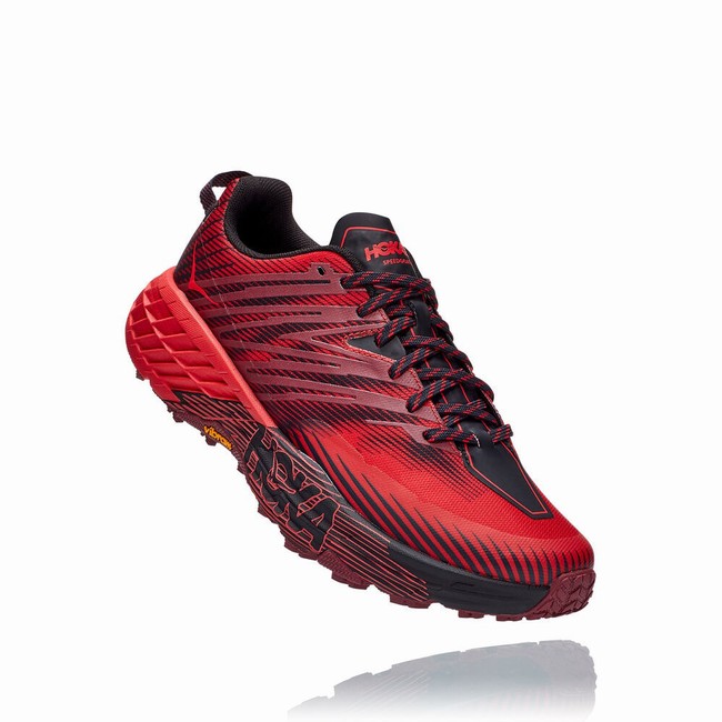 Hoka One One SPEEDGOAT 4 Women\'s Trail Running Shoes Red | US-10689