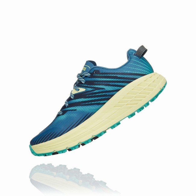Hoka One One SPEEDGOAT 4 Women's Trail Running Shoes Blue | US-22889