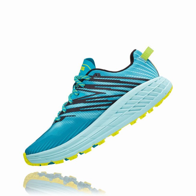Hoka One One SPEEDGOAT 4 Women's Trail Running Shoes Blue | US-23853