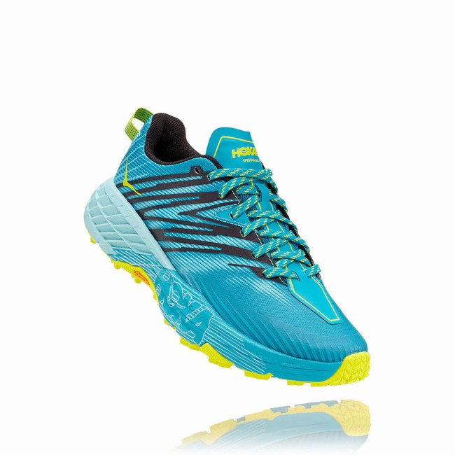 Hoka One One SPEEDGOAT 4 Women\'s Trail Running Shoes Blue | US-23853
