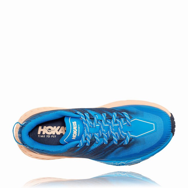 Hoka One One SPEEDGOAT 4 Women's Trail Running Shoes Blue | US-53917