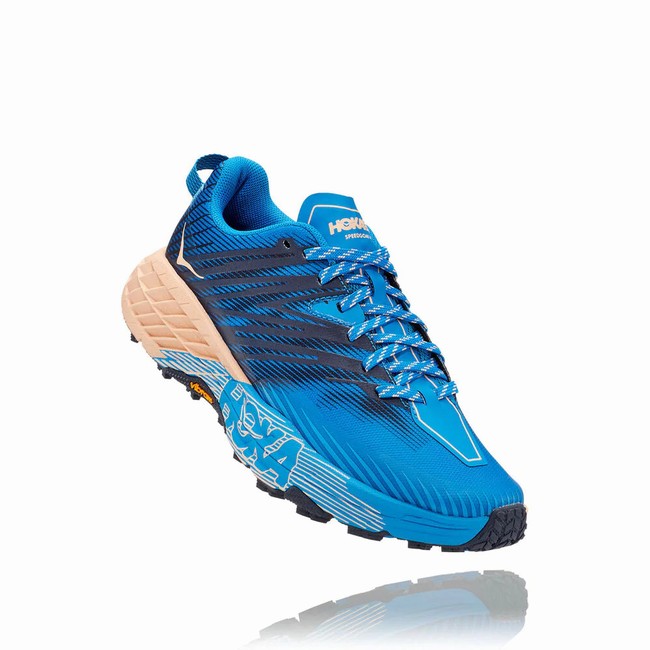 Hoka One One SPEEDGOAT 4 Women\'s Trail Running Shoes Blue | US-53917