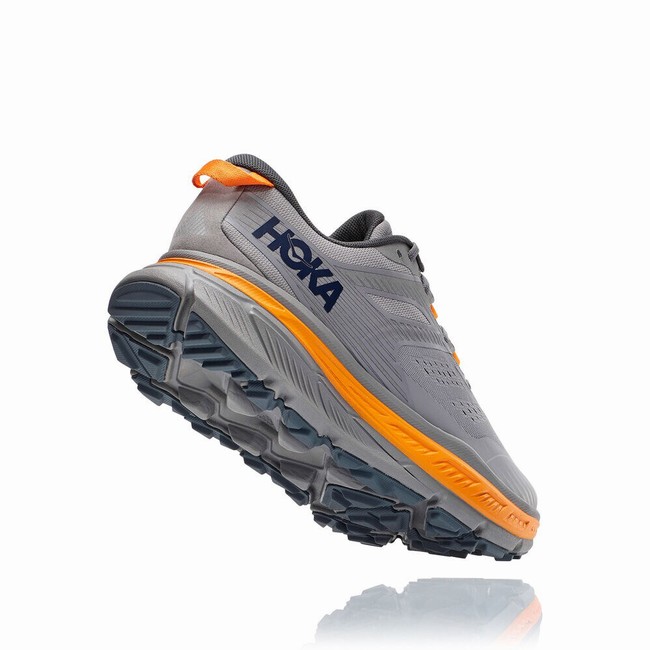 Hoka One One STINSON ATR 6 Men's Trail Running Shoes Grey / Orange | US-98574