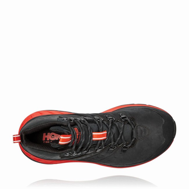 Hoka One One STINSON MID GORE-TEX Men's Lifestyle Shoes Black / Red | US-19242