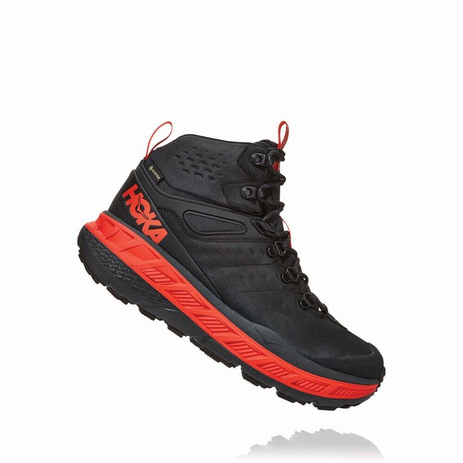 Hoka One One STINSON MID GORE-TEX Men's Hiking Shoes Black | US-82932