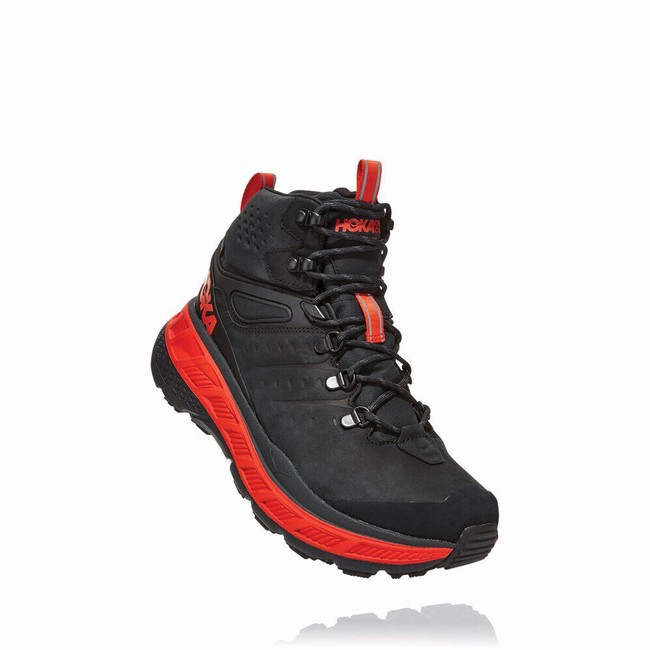 Hoka One One STINSON MID GORE-TEX Men\'s Hiking Shoes Black | US-82932