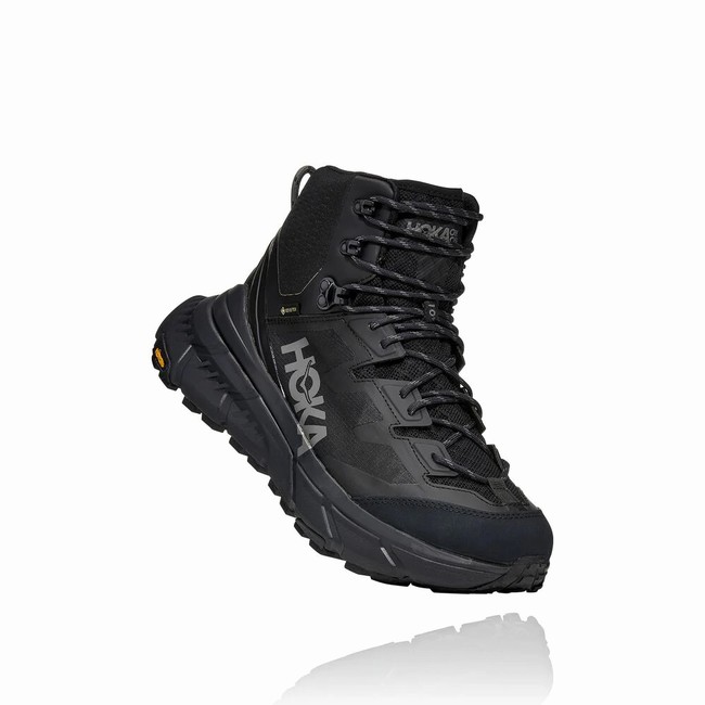 Hoka One One TENNINE HIKE GORE-TEX Men\'s Hiking Shoes Black | US-43837