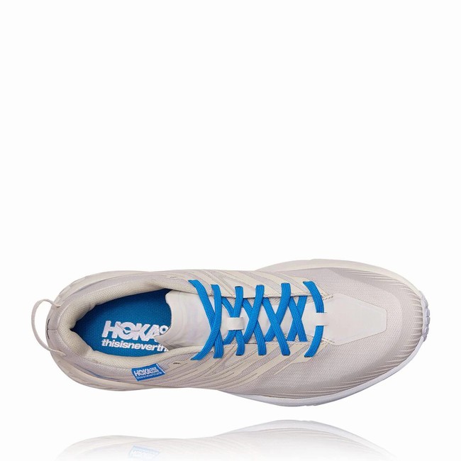 Hoka One One TINT SPEEDGOAT 4 Men's Vegan Shoes Beige / Blue | US-41832