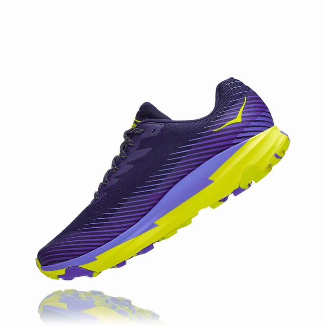 Hoka One One TORRENT 2 Men's Trail Running Shoes Purple / Green | US-79982