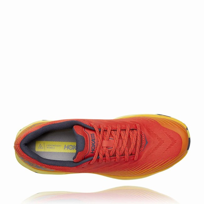 Hoka One One TORRENT 2 Men's Trail Running Shoes Red / Orange | US-80378