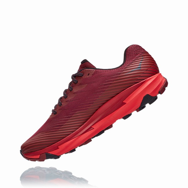 Hoka One One TORRENT 2 Men's Trail Running Shoes Red | US-93364