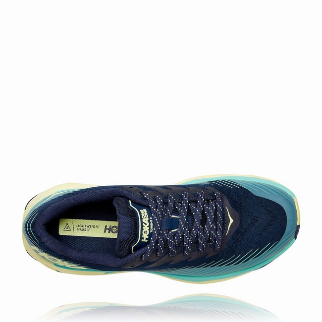 Hoka One One TORRENT 2 Women's Trail Running Shoes Black / Blue | US-15366